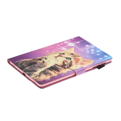 Colored Drawing Pattern Horizontal Flip PU Leather Case with Holder & Card Slot