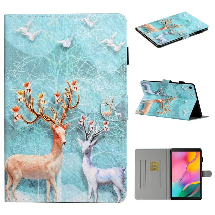 Colored Drawing Pattern Horizontal Flip PU Leather Case with Holder & Card Slot