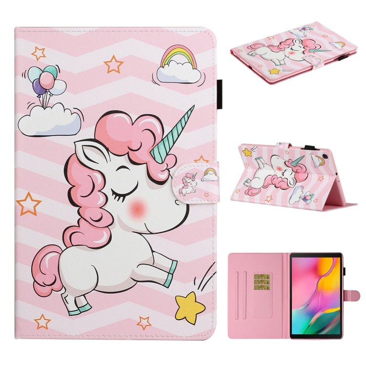 Colored Drawing Pattern Horizontal Flip PU Leather Case with Holder & Card Slot