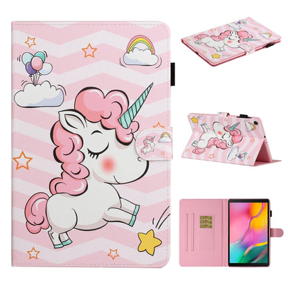 Colored Drawing Pattern Horizontal Flip PU Leather Case with Holder & Card Slot