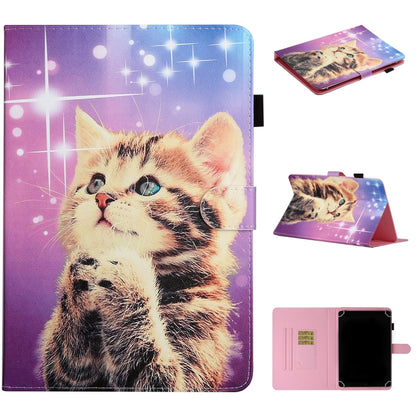 Colored Drawing Pattern Horizontal Flip PU Leather Case with Holder & Card Slot