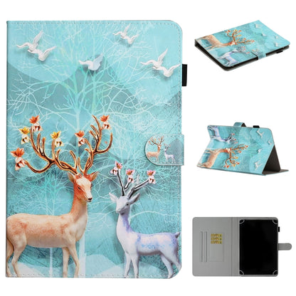 Colored Drawing Pattern Horizontal Flip PU Leather Case with Holder & Card Slot