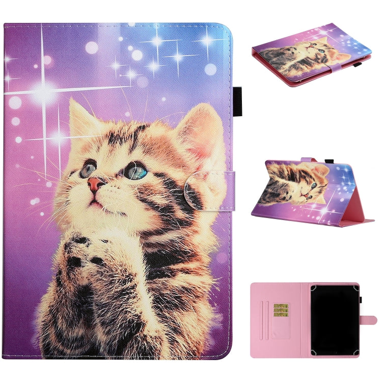 Colored Drawing Pattern Horizontal Flip PU Leather Case with Holder & Card Slot
