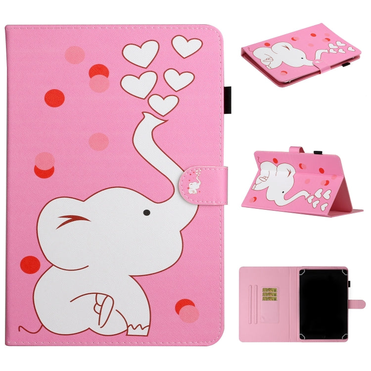 Colored Drawing Pattern Horizontal Flip PU Leather Case with Holder & Card Slot