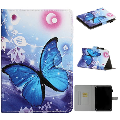 Colored Drawing Pattern Horizontal Flip PU Leather Case with Holder & Card Slot