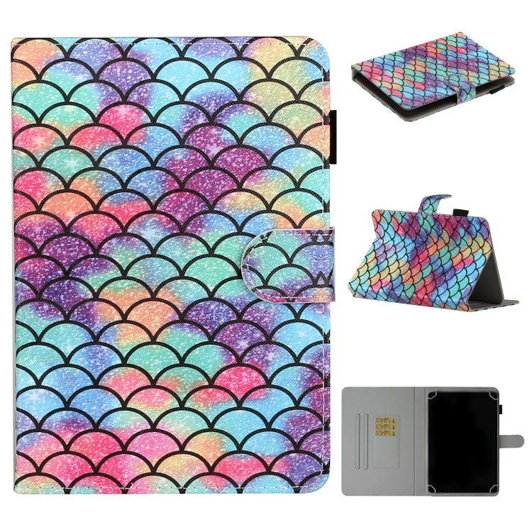 Colored Drawing Pattern Horizontal Flip PU Leather Case with Holder & Card Slot