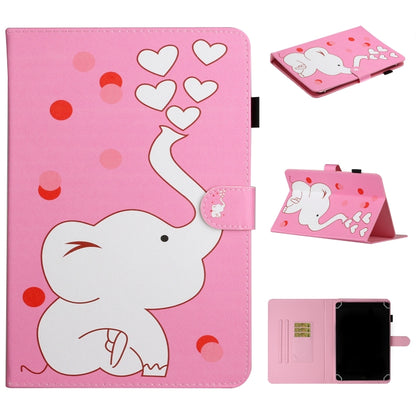 Colored Drawing Pattern Horizontal Flip PU Leather Case with Holder & Card Slot