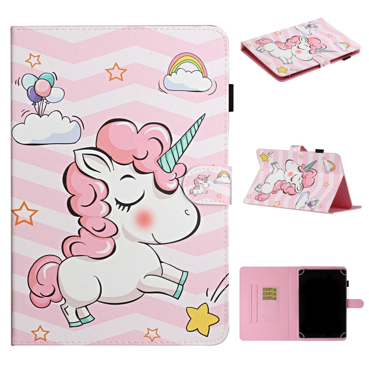 Colored Drawing Pattern Horizontal Flip PU Leather Case with Holder & Card Slot