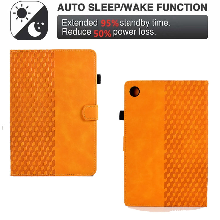 Rhombus Embossed Leather Smart Tablet Case
