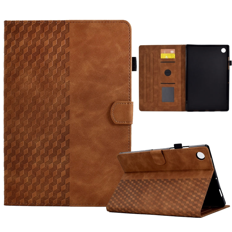 Rhombus Embossed Leather Smart Tablet Case