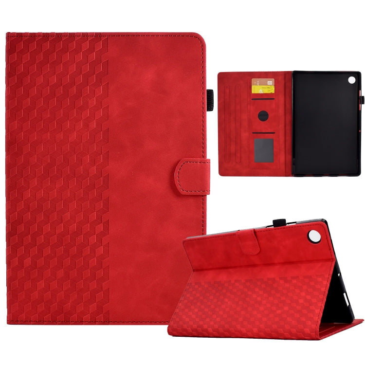 Rhombus Embossed Leather Smart Tablet Case