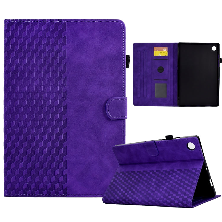 Rhombus Embossed Leather Smart Tablet Case