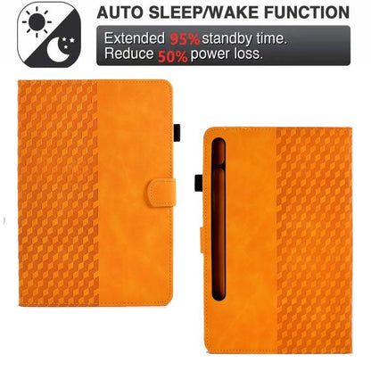 Rhombus Embossed Leather Smart Tablet Case