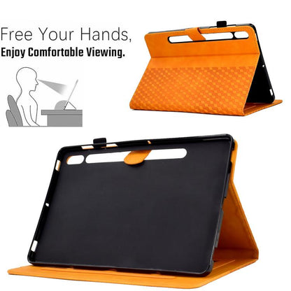 Rhombus Embossed Leather Smart Tablet Case