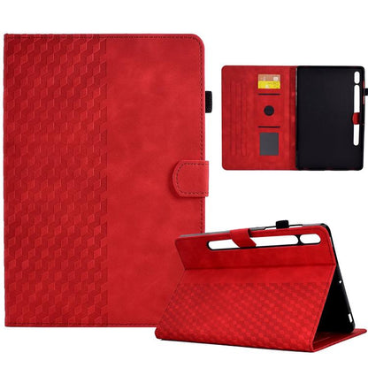 Rhombus Embossed Leather Smart Tablet Case