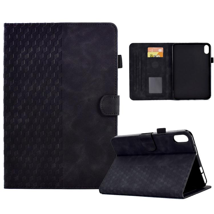 Rhombus Embossed Leather Smart Tablet Case