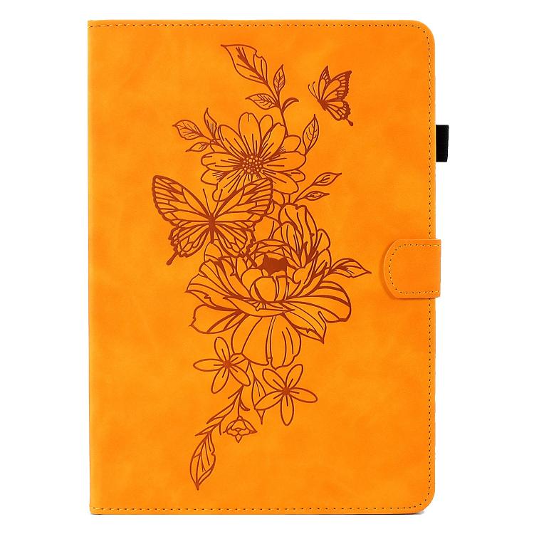 Peony Butterfly Embossed Leather Smart Tablet Case, For Samsung Galaxy Tab S10 FE+���������������...