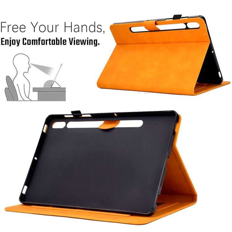 Peony Butterfly Embossed Leather Smart Tablet Case, For Samsung Galaxy Tab S10 FE+���������������...