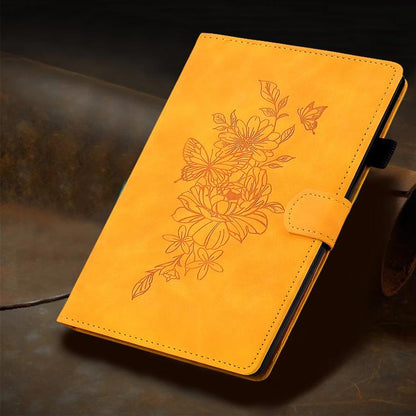 Peony Butterfly Embossed Leather Smart Tablet Case, For Samsung Galaxy Tab S10 FE+���������������...