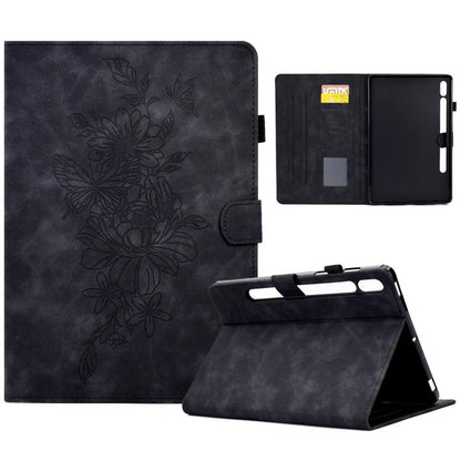 Peony Butterfly Embossed Leather Smart Tablet Case, For Samsung Galaxy Tab S10 FE+���������������...