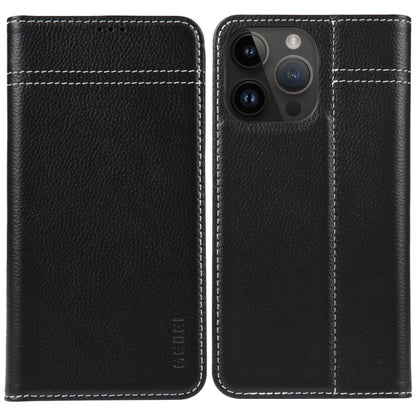 GEBEI Top-grain Horizontal Flip Leather Phone Case, For iPhone 16e, For iPhone 16 Pro Max��������...