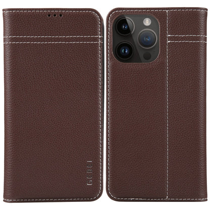 GEBEI Top-grain Horizontal Flip Leather Phone Case, For iPhone 16e, For iPhone 16 Pro Max��������...