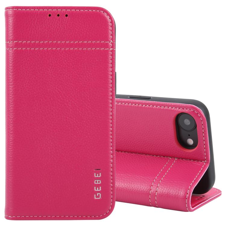 GEBEI Top-grain Horizontal Flip Leather Phone Case, For iPhone 16e, For iPhone 16 Pro Max��������...