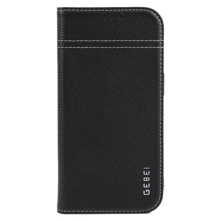 GEBEI Top-grain Horizontal Flip Leather Phone Case