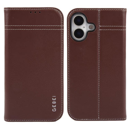GEBEI Top-grain Horizontal Flip Leather Phone Case