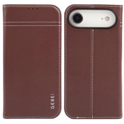 GEBEI Top-grain Horizontal Flip Leather Phone Case