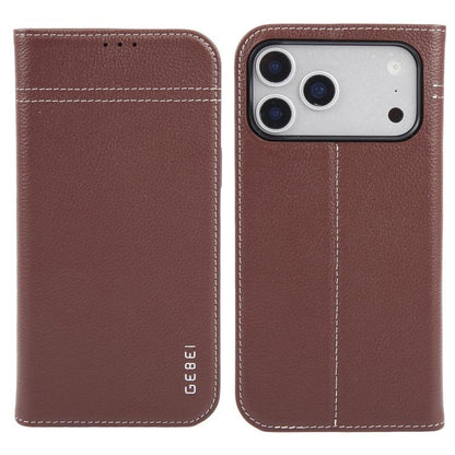 GEBEI Top-grain Horizontal Flip Leather Phone Case