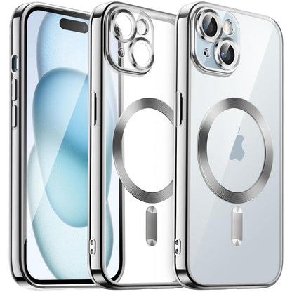 Transparent Electroplated Magsafe Magnetic TPU Phone Case