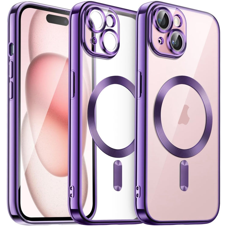 Transparent Electroplated Magsafe Magnetic TPU Phone Case