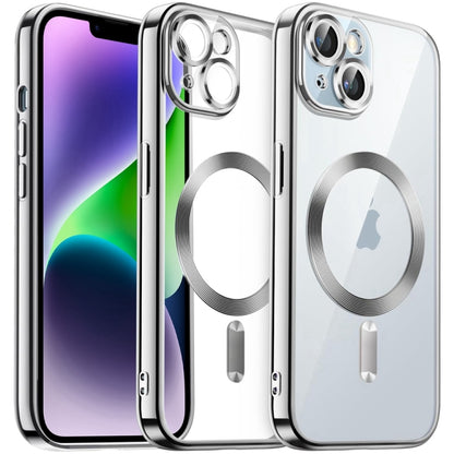 Transparent Electroplated Magsafe Magnetic TPU Phone Case