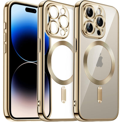 Transparent Electroplated Magsafe Magnetic TPU Phone Case