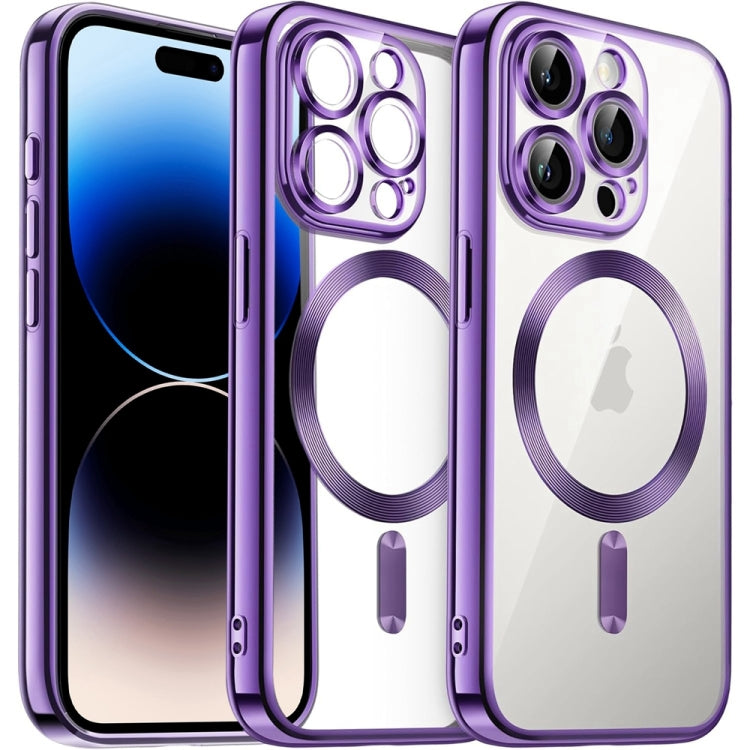 Transparent Electroplated Magsafe Magnetic TPU Phone Case