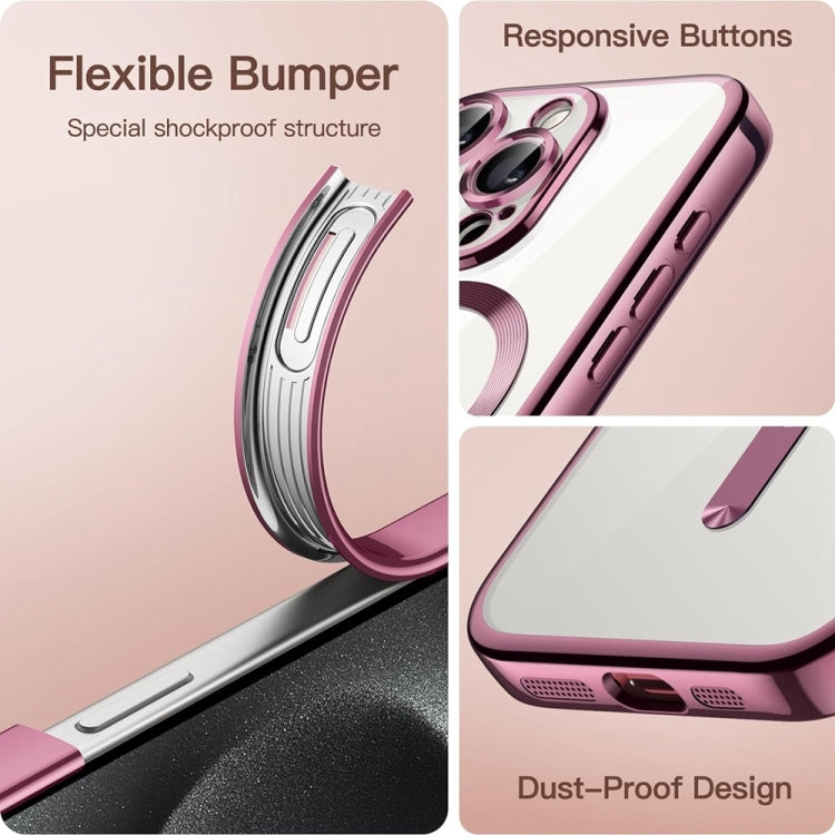 Transparent Electroplated Magsafe Magnetic TPU Phone Case