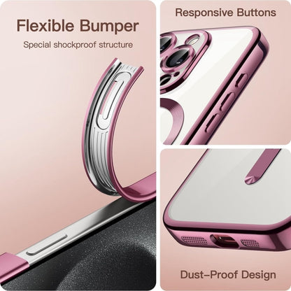 Transparent Electroplated Magsafe Magnetic TPU Phone Case