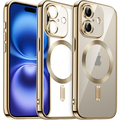Transparent Electroplated Magsafe Magnetic TPU Phone Case