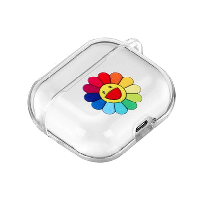 Cartoon Pattern Transparent TPU Earphone Case with Keychain, For Apple AirPods 1/2���������������...