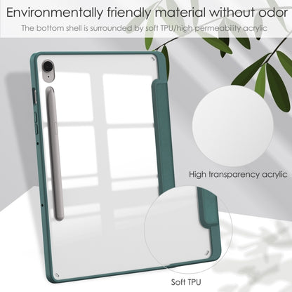 Acrylic 3-folding Smart Leather Tablet Case with Pen Slot, For Samsung Galaxy Tab S9 FE / S10 FE�...