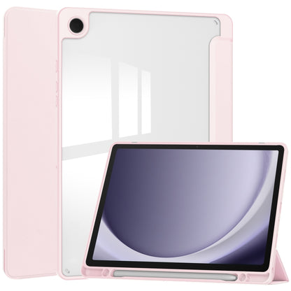 Acrylic 3-folding Smart Leather Tablet Case with Pen Slot, For Samsung Galaxy Tab S9 FE / S10 FE�...