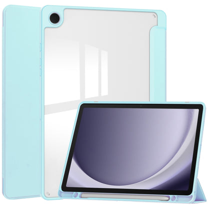 Acrylic 3-folding Smart Leather Tablet Case with Pen Slot, For Samsung Galaxy Tab S9 FE / S10 FE�...