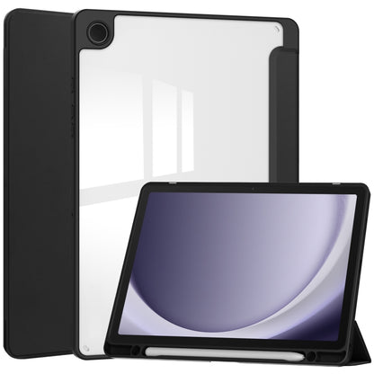 Acrylic 3-folding Smart Leather Tablet Case with Pen Slot, For Samsung Galaxy Tab S9 FE / S10 FE�...
