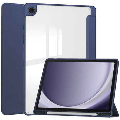 Acrylic 3-folding Smart Leather Tablet Case with Pen Slot, For Samsung Galaxy Tab S9 FE / S10 FE�...