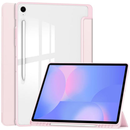 Acrylic 3-folding Smart Leather Tablet Case with Pen Slot, For Samsung Galaxy Tab S9 FE / S10 FE�...