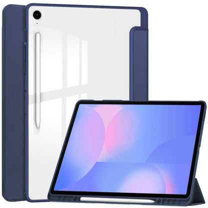 Acrylic 3-folding Smart Leather Tablet Case with Pen Slot, For Samsung Galaxy Tab S9 FE / S10 FE�...