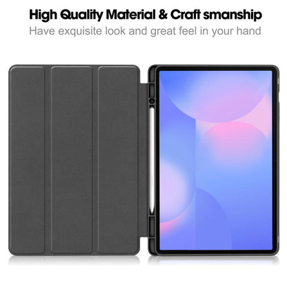 Custer 3-folding Holder TPU Smart Leather Tablet Case, For Samsung Galaxy Tab S10 FE+������������...