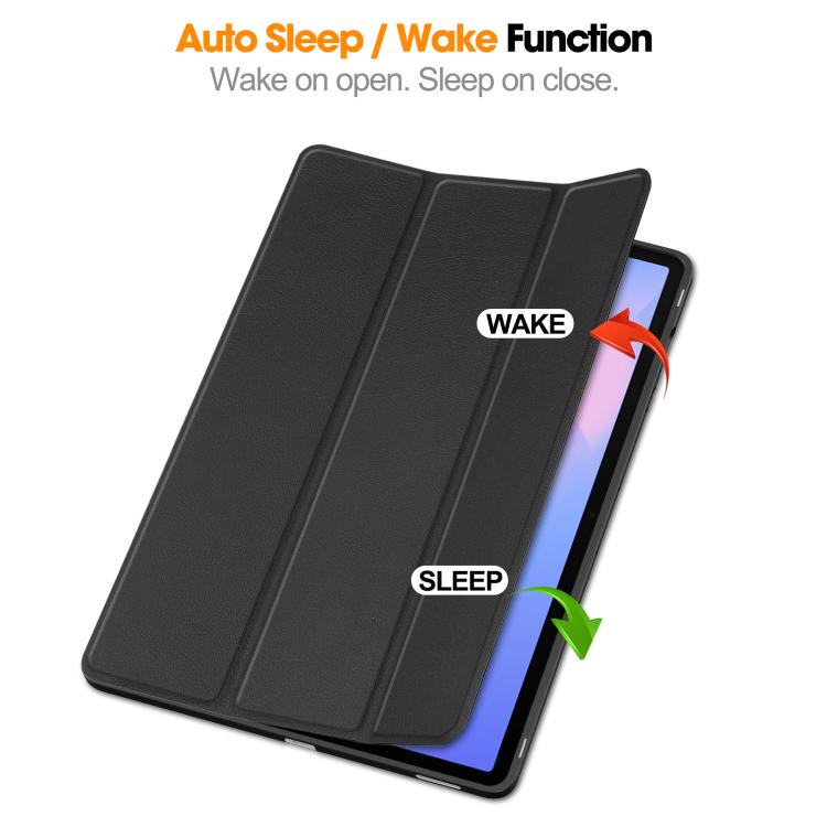 Custer 3-folding Holder TPU Smart Leather Tablet Case, For Samsung Galaxy Tab S10 FE+������������...