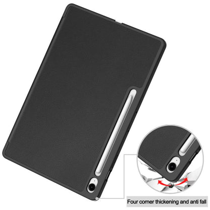 Custer 3-folding Holder TPU Smart Leather Tablet Case, For Samsung Galaxy Tab S10 FE+������������...